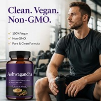 VitaHall Yüksek Kalite 1500mg Doğal Aşvaganda Premium Ksm-66 Antioksidan Glutensiz Vegan Tabletler Erkekler ve Kadınlar için