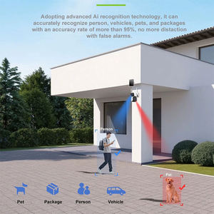 كاميرا أمان خارجية Rscamtom بدقة 4K مع عدسة مزدوجة وتكبير 10 أضعاف، كشف الحركة البشرية بالذكاء الاصطناعي، إنذار صوتي وضوئي، كاميرا Okam تعمل بالطاقة الشمسية مع اتصال صوتي ثنائي الاتجاه ومستشعر CMOS - Product Image 4