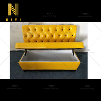 Muebles Modernos Personalizados al por Mayor, Sillas de Cuero Amarillo para Restaurante, Sofás Redondos, Cabinas de Espera NEYI