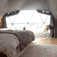 Tente de glamping de luxe Igloo de couleur choisie, dôme de camping
