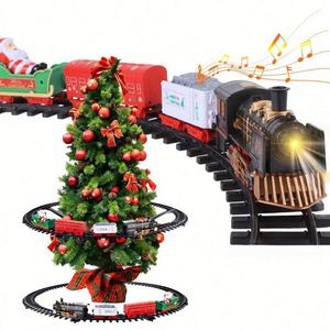 Locomotive à vapeur classique à piles avec fumée, lumières et sons, ensemble de jeu ferroviaire, jouets de train électrique - Product Image 1