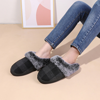 Chaussons d'hiver chauds en coton pour femmes, style bottes de neige, à bout fermé, en peluche douce, pour la maison, vente en gros