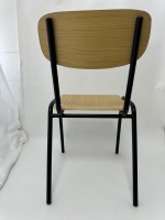 Chaise d'école empilable en contreplaqué, chaise d'étude ergonomique pour étudiants avec cadre en acier, chaise de formation en bois, chaise pour événements