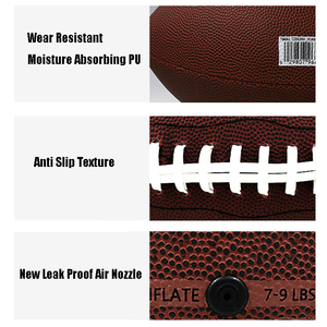 กระเป๋าตาข่ายใส่ลูกฟุตบอลอเมริกัน/รักบี้ แบบมีโลโก้สั่งทำได้  น้ำหนักเบา พกพาสะดวก ดูดซับความชื้น  วัสดุหนัง PU  แบบพองลมได้ - Product Image 4