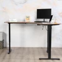 Grande table en forme de L cadre de bureau réglable en hauteur bureau élévateur et assis-debout bureau pour bureau à domicile et poste de travail