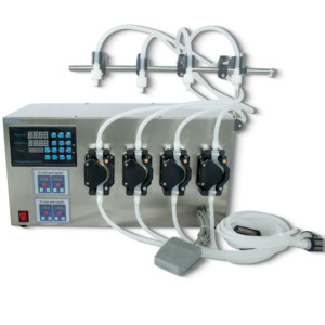 Four Head Automatic Peristaltic <b>Pump</b> Electrical Liquids Filling Machine for Plastic Spray Bottle Juice Filler Milk Water - Product Image 1