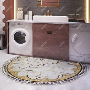 Mosaico Redondo de Vidrio con Diseño Floral Hecho a Mano, Patrones de Mosaico para Paredes de Sala de Estar, Hoteles, Baños y Cocinas - Product Image 5
