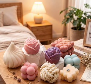 Kit de fabrication de bougies en silicone avec 100 mèches, bâtonnets de support, moule à bulles, moule à savon parfumé, moule à résine, pour bougies de soja - Product Image 6