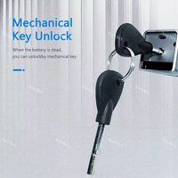 Serrure de porte cylindrique intelligente européenne réglable Auvinx avec bouton, empreinte digitale, clé, sécurité automatique et connectivité Tuya BT TTLock