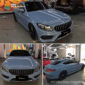 <span class=keywords><strong>Film</strong></span> de protection de voiture en vinyle ultra brillant bleu Chine PET <span class=keywords><strong>Film</strong></span> de protection de voiture en vinyle Autocollants en vinyle <span class=keywords><strong>Film</strong></span> de protection de voiture en vinyle ultra brillant - Product Image 2