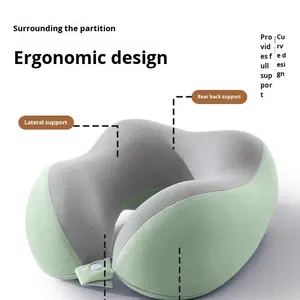 Oreiller de voyage en forme de U en mousse à mémoire de forme OEM pour enfants Oreiller de soutien de cou personnalisable à rebond <span class=keywords><strong>lent</strong></span> pour voiture d'avion - Product Image 3