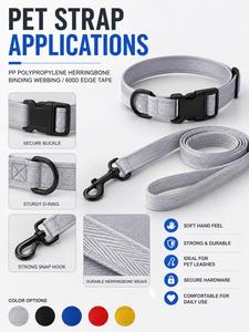 Cinta de polipropileno de 22 mm y 600D de color sólido con diseño de espiga, cinta de ribete de color personalizado para mochilas, correas de cámara, cinturones y accesorios para mascotas. - Product Image 6