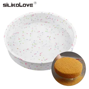 Новинка, 5,9 дюймовая круглая антипригарная форма для выпечки, силиконовая форма для хлеба, силиконовая форма для торта с цветными частицами
