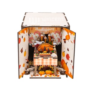 Boîte à musique en bois 3D personnalisée Wincent, puzzle DIY, Noël, Pâques, Thanksgiving, Halloween, Nouvel An, décoration de fête, cadeau - Product Image 3