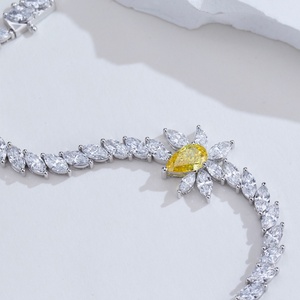 สร้อยข้อมือเทนนิสเพชรทรงลูกแพร์ 18k ทองคำแท้ 6 นิ้ว รุ่น MSB-656 ของเมสซี่ ขายดี - Product Image 3