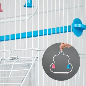 <span class=keywords><strong>Cage</strong></span> à oiseaux pour perroquet en acier inoxydable avec nid suspendu, mangeoire à plateau anti-éclaboussures pour oiseaux, en métal et en plastique - Product Image 5