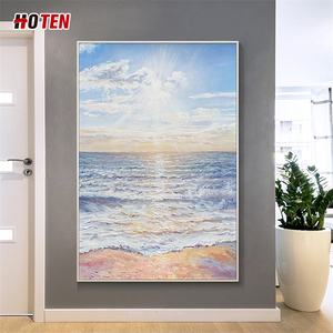 Bella pittura a olio di arte della <span class=keywords><strong>tela</strong></span> astratta fatta a mano-paesaggio marino della decorazione della parete della scena naturale del <span class=keywords><strong>mare</strong></span> - Product Image 2