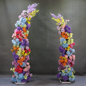 Arche de fleurs artificielles, arche de roses, arche de fleurs colorée pour décoration de mariage - Product Image 5