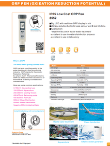 Medidor de Calidad del Agua TTLTES Modelo 8552 EB con Rango de -999~999 mV - Product Image 2
