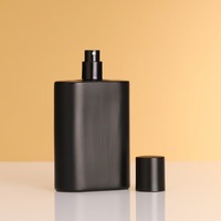 Vente en gros usine – Offre spéciale : Flacon vide en verre pressé noir mat avec bouchon à vis, 30ml/50ml/100ml, pour parfum, crème de soin et cosmétiques