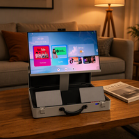 Machine de karaoké portable 27 pouces avec écran intelligent et logiciel Android intégré, livrée avec flight case