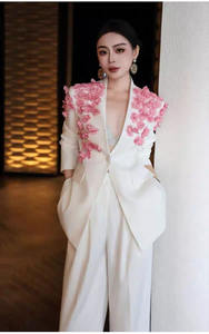 Completo completo da ufficio moda donna giacca a gamba larga disponibile in taglie <span class=keywords><strong>S</strong></span> - Product Image 2