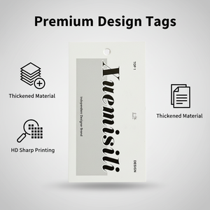 Nouvelles Étiquettes et Étiquettes Volantes en Papier Texturé pour Vêtements, Personnalisées avec Logo de Marque, Impression sur Mesure, Étiquettes Jaunes Tendance et à la Mode - Product Image 5
