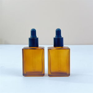 <span class=keywords><strong>15ml</strong></span> 30ml 50ml 100ml phẳng hình chữ nhật sang trọng <span class=keywords><strong>15ml</strong></span> <span class=keywords><strong>Frosted</strong></span> hổ phách nâu hình chữ nhật vuông Glass dropper chai với nắp ống nhỏ giọt - Product Image 5