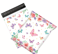 Sacs d'expédition personnalisés mignons à motifs floraux, auto-adhésifs, imperméables, pour l'emballage des petites entreprises