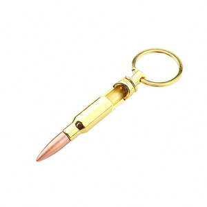 Llavero de Diseño Simple de Aleación de Zinc con Forma de Bala de Calibre 50, Práctico Llavero con Abrebotellas - Product Image 2