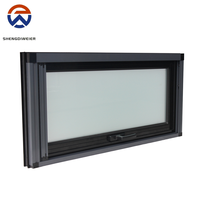 Fenêtres à auvent insonorisées en alliage d'aluminium, style moderne, double vitrage, pour maisons (vente en gros)