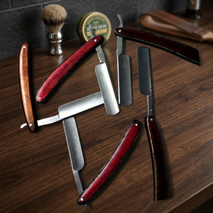 ASAP Professional Eco-Friendly Foldable Straight Shaving Razor Set Simple OEM Time Face Wood Handle Stainless Steel Blade Travel - Product Image 5
