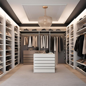 Armoires modernes blanches sur mesure pour <span class=keywords><strong>dressing</strong></span>, unités en verre extensibles et pliables, fourniture directe usine pour chambre et salon - Product Image 5