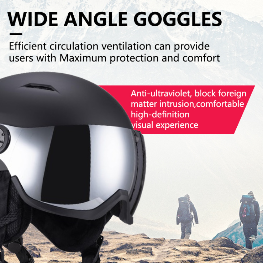 CE Approved Ski Snowboard Helmet with Goggles - Safety & Style