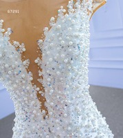 Feishiluo femmes luxe ivoire Organza Tulle perle robe de bal sans manches robe de mariée lourde poire perles cristal broderie chapelle