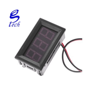 Meteran Tegangan DC Digital 0-30V 0.56 Inci LED Voltmeter DC 0V-30.0V 3 Kawat Merah Hijau Biru DSN-DVM-568L-3