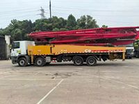 Pompe à béton Sany 56m efficace avec unité de pompage motorisée, haute pression, pour la construction, châssis Benz, modèle 2018, occasion