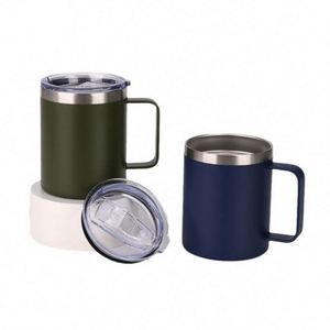 12oz 14oz Stainless Steel <b>Insulated</b> <b>Mug</b> with Handle and Lid for Coffee Office Travel Beer Cup Promotional Gifts - Product Image 3