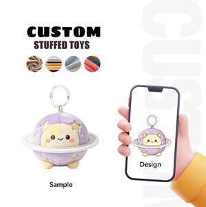 Porte-clés en peluche <span class=keywords><strong>guitare</strong></span> personnalisé à partir de dessin, marque privée, tissu doux, coton PP, certifié CE, 10 cm, MOQ 100 pièces - Product Image 2