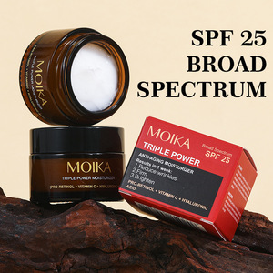 Moika Triple Power Moisturizer SPF 25 Anti-Aging <b>Face</b> Cream Pro-Retinol Vitamin C Hyaluronic Acid - Product Image 2