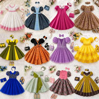 Nouvelle Robe de Princesse pour Filles 2-10 Ans, Manches Courtes, Tulle Bouffant, Longueur Genou, Lavable, Été 2026 – Idéale pour Fêtes d'Anniversaire
