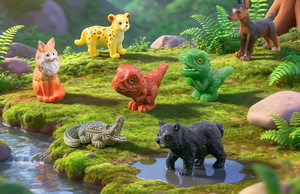 Figurines 3D Réalistes en Résine : Ensemble de Jouets Dinosaures, <span class=keywords><strong>Crocodile</strong></span>, Ours, Renard – Jouets pour Enfants, Apprentissage de la Reconnaissance des Animaux du <span class=keywords><strong>Zoo</strong></span>, Pâte à Modeler, Slime, Cadeau - Product Image 4