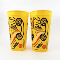Tasses de stade en plastique-32 oz. Tasses souvenirs roses