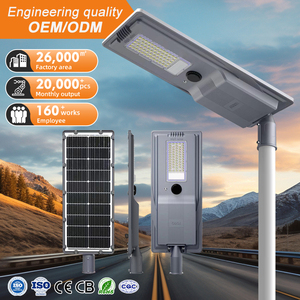 Farola Solar LED para Exteriores Integrada <span class=keywords><strong>de</strong></span> 100W 200W, Impermeable IP65, Nuevo Diseño Gaocheng, SKD - Product Image 1