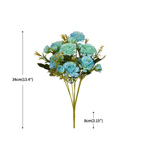 Bouquets <span class=keywords><strong>de</strong></span> Fausse Rose pour Décoration <span class=keywords><strong>de</strong></span> Mariage Artificielle, <span class=keywords><strong>Hortensia</strong></span> et <span class=keywords><strong>Pivoine</strong></span> en Soie, pour Décoration <span class=keywords><strong>de</strong></span> Mariage - Product Image 2