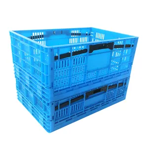 Custom Color Foldable Home Storage Transportation Collapsible Folding Plastic Egg Crate Wholesale