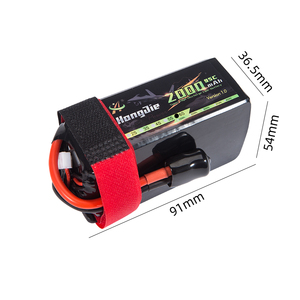 Pabrik polimer 22.2V 853480 2000mAh 6S 95C kustom lithium ion kantong sel baterai pesawat untuk mobil listrik - Product Image 1