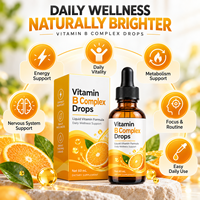 Gouttes de Vitamines B Complexes à Marque Blanche – Liquide B1 B2 B3 B5 B6 B12 – Complément OEM pour le Bien-être Quotidien et l'Énergie – Vente en Gros