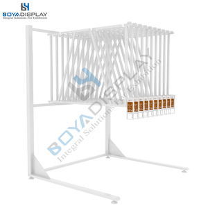 Nhà máy nóng bán đứng Miễn phí vật liệu kim loại treo khu vực rộng lớn vải thảm thảm hiển thị giá đứng cho cửa hàng - Product Image 4
