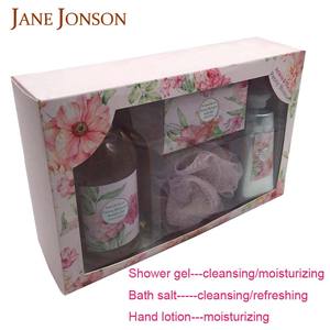 Vente en gros d'élégance naturelle aromatique pour la maison spa bain corps coffret cadeau avec éponge bouffante pour le bain - Product Image 5